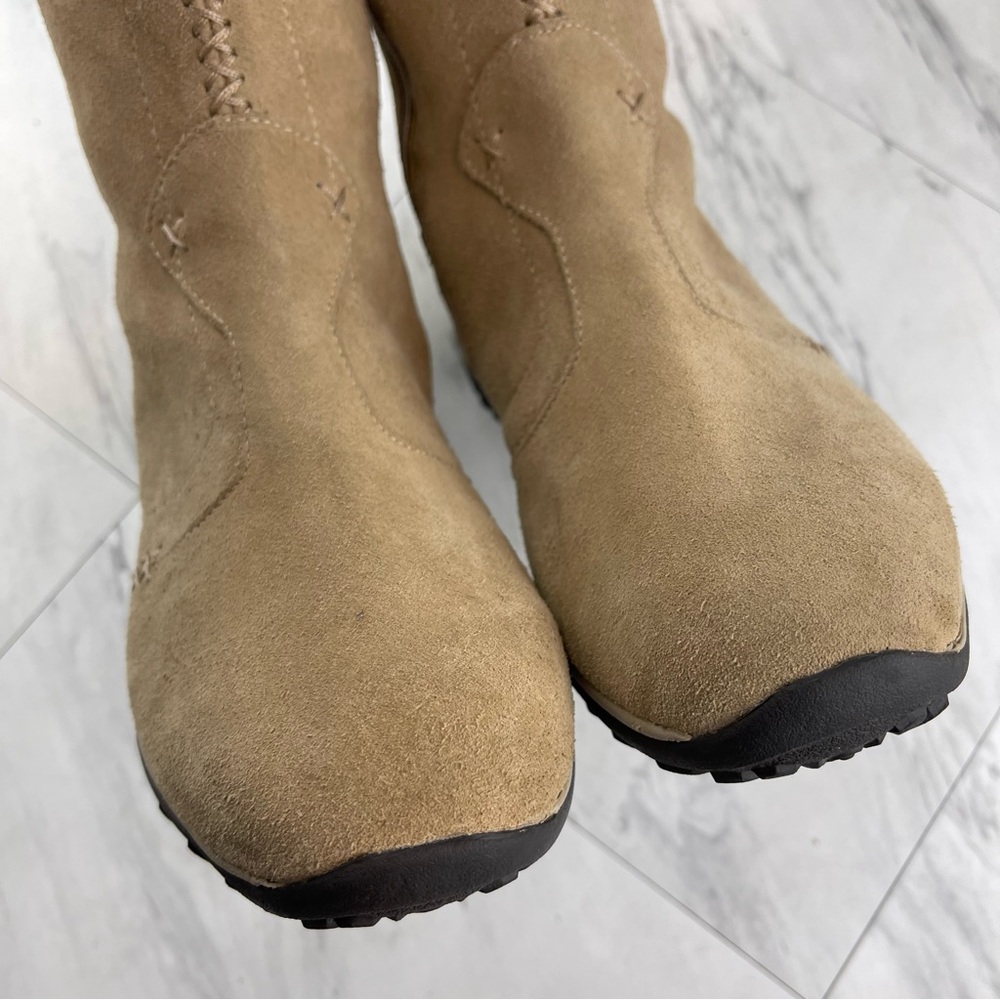 •Sorel Womens 8 Tan Sand Beige Maribel Suede Boots Thinsulate Waterproof - Picture 4 of 13